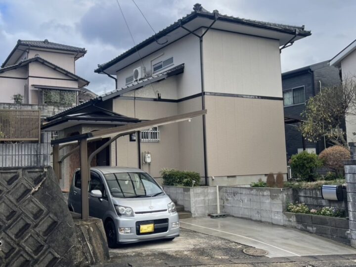 北九州市八幡西区 K様邸　外壁塗装工事、付帯工事【ツートンカラーで仕上げました。】