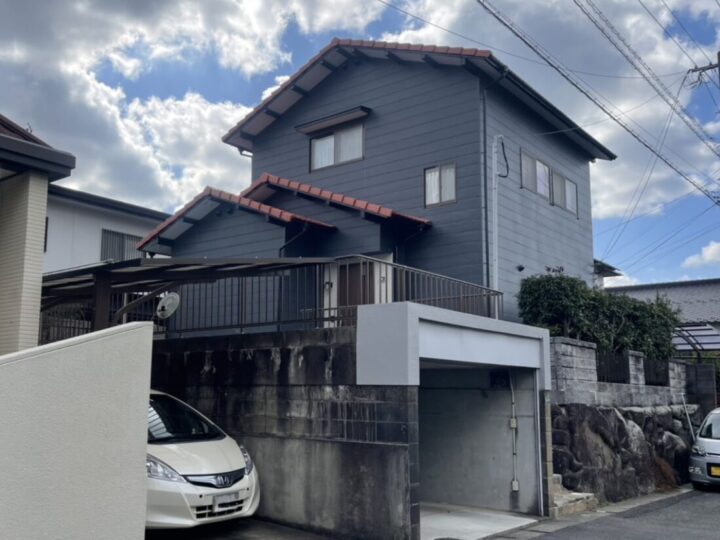 遠賀郡 O様邸　屋根・外壁塗装工事、付帯工事「明るく優しい雰囲気のアイボリーから、洗練されたモノトーンにチェンジ。」