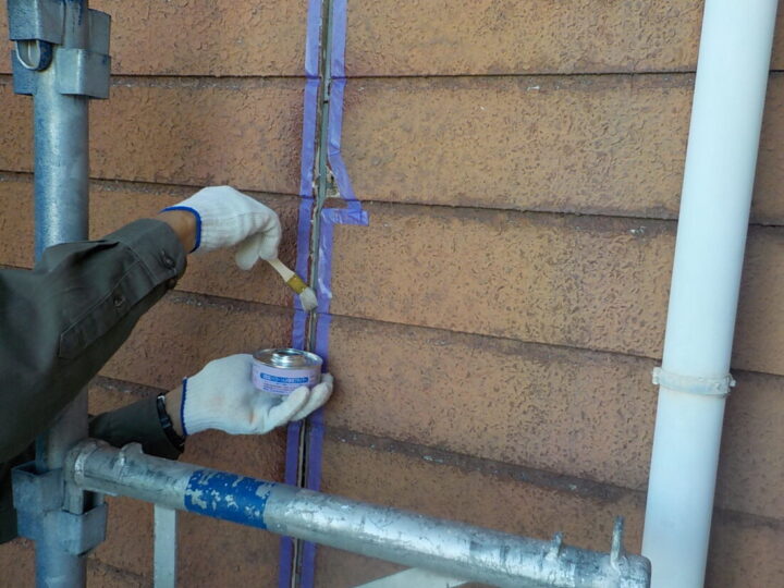 ④接着剤塗布➡